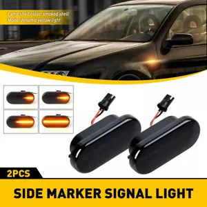 Fit VW 00-03 Golf Jetta Bora MK4 GTI Passat B5/B5.5 LED Side Marker Light Smoked - Picture 1 of 10