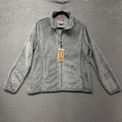 Gerry Fleece Jacket Womens XL Gray Full Zip Outdoors Hiking Camping Gorp - Image 1 of 4