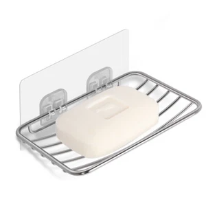 Soap Holder Stainless Steel Wall Mounted Holder Bar Bathroom Shower Basket - Picture 1 of 61