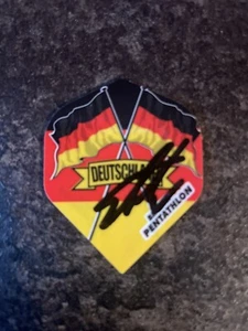 DARTS: MARTIN SCHINDLER 'THE WALL' SIGNED GERMANY DART FLIGHT+COA **PROOF** - Picture 1 of 2