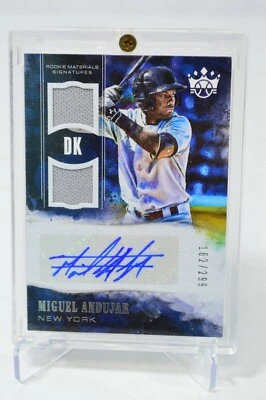 2018 Diamond Kings Miguel Andujar Rookie Materials Patch Auto /299 RMS-MA Yankee - Image 1 of 2