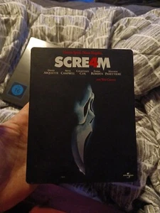 Scream 4 SCRE4M STEELBOOK Debossed Blu-ray 2011 Germany SUPER RARE OOP Region B - Picture 1 of 5