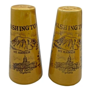 Vintage Ceramic Souvenir State of Washington Salt & Pepper Shakers Made in Japan - Picture 1 of 7