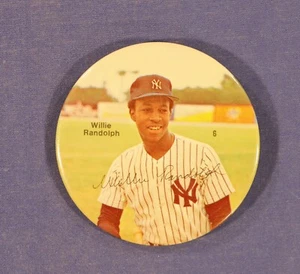 1978 MLB Photo Pin Willie Randolph Portrait Facsimile #6 pinback - Picture 1 of 2