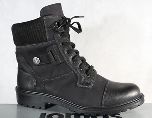 Jomos Women's Boots Ankle Boots Winter Boots Black Genuine Leather New! - Picture 1 of 8