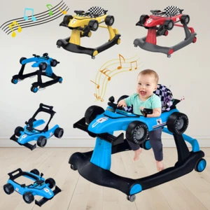 Baby Stroller 4-in-1 Baby Walker Adjustable Foldable Ride On Car with Music - Picture 1 of 17