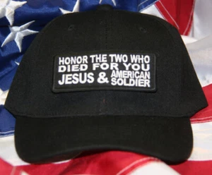 HONRA A LOS 2 QUE MURIERON POR TI JESÚS SOLDADO ESTADOUNIDENSE SOMBRERO PATCH CAP UN EJÉRCITO DE EE.UU. - Imagen 1 de 1