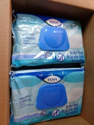 Paquete de 12 toallitas clásicas Tena ProSkin (48 toallitas por paquete - 7,9 x 12,5 pulgadas) Foto 1 de 3