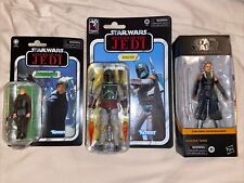 Star Wars, Lot of 3, Luke (Jedi Knight) 3.75’, Boba Fett 6”, Ahsoka 6”, Sealed