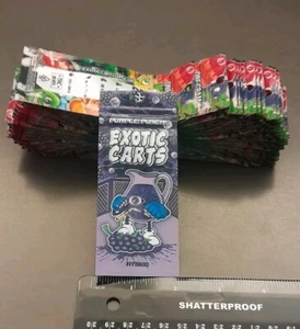 100 Purple mylar Smell Proof 2x5 empty resealable Exotic carts mini ziplock - Picture 1 of 4
