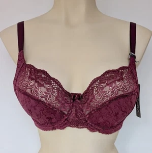 Ballet Orchid 710 Underwired Non Padded Bra 32C 32D Burgundy - Picture 1 of 1