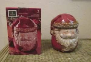 Christmas Santa Claus Cookie Jar Gibson Home Handpainted New In Box - Imagen 1 de 12