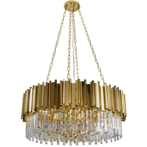 Candelabro de cristal suspendido glamoroso Ø80 cm - cromado - Imagen 1 de 30