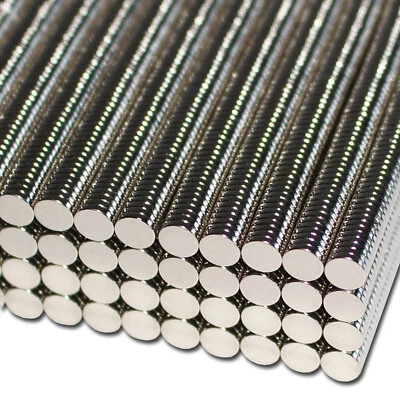 10 NEODYM SCHEIBEN MAGNETE D5x1 mm 400 G ZYLINDER N35 BASTELN RUND MODELLBAU - Bild 1 von 2