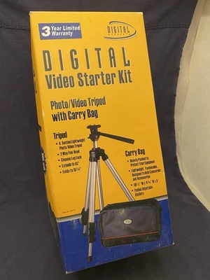 De colección 2001 Nuevo en Caja Digital Concepts Cámara Trípode Bolsa de Transporte Video Kit de Inicio CAJA Foto 1 de 4