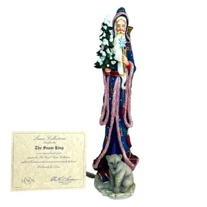 Lenox "Der Schneekönig" Bleistift Weihnachtsmann 2000 Figur Eisbär Weihnachten mit COA - Bild 1 von 10