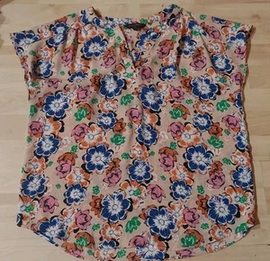 Banana Republic Medium ärmelloses halbtransparentes geblümtes Shirt - Bild 1 von 1