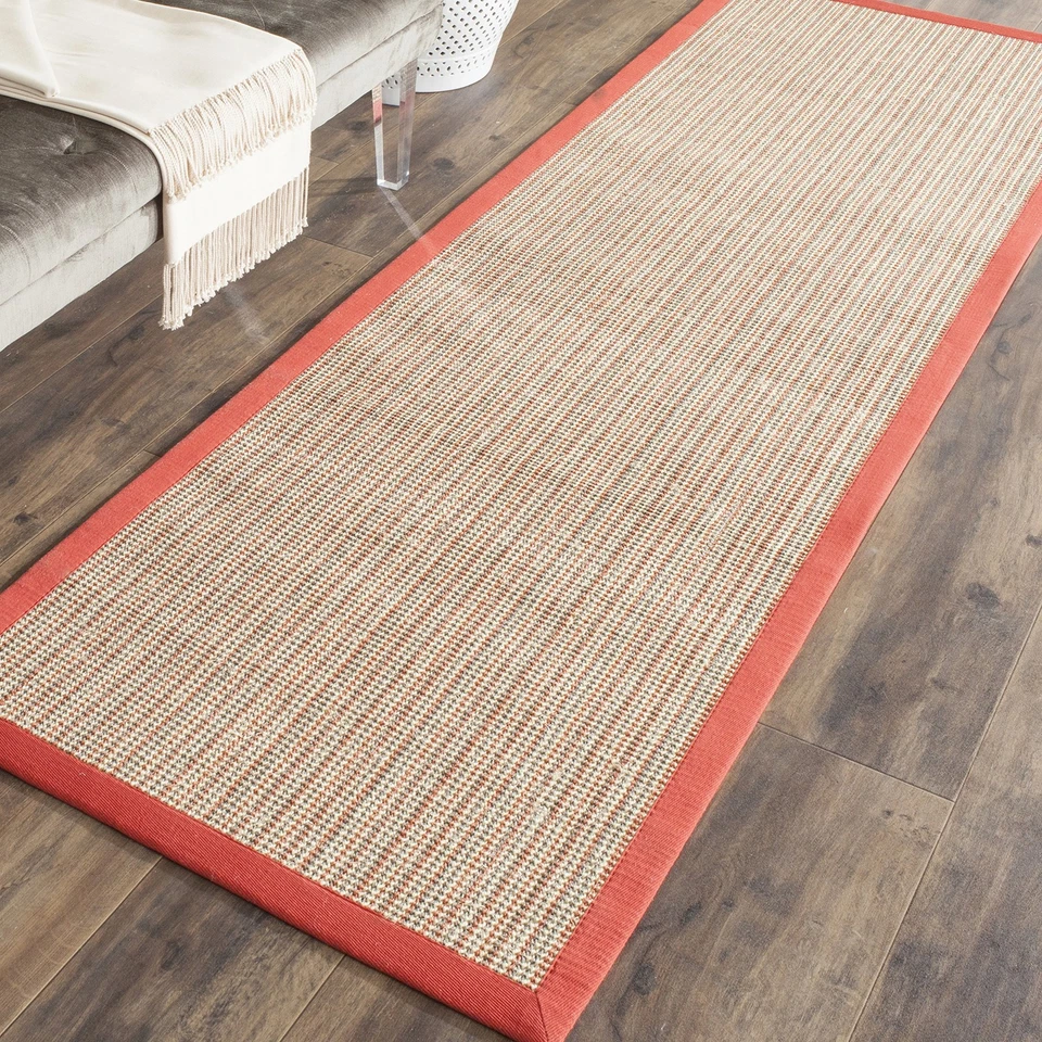 Natural Fiber Collection Runner Rug - 2' x 8', Rust & Rust, Border Stripe Sis... - Image 1 of 1