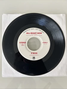 FREE/PAUL RODGERS All Right Now/The Stealer White Label PROMO 1972 A & M 1720 - Picture 1 of 4