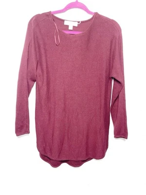 Suéter Michael Michael Kors Mujer Pequeño Ciruela Manga Larga Tejido Cremallera Foto 1 de 4