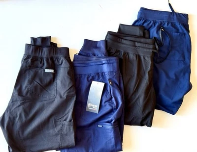 Lot of 4 Scrub Pants Women’s XL Jogger Cuffed Ankle 2 Navy & 2 Black - Image 1 of 4