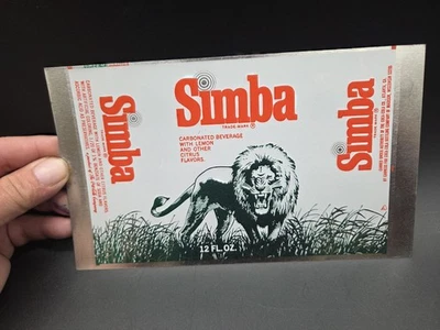 Vintage Simba Coca-Cola Soda Folha de Refrigerante Pop 12oz Plano Aço Raro - Imagem 1 de 4