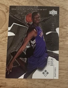 Gemas de novato Chris Bosh Upper Deck Black Diamond 2003-04 RC #150 Raptors Salón de la fama casi nuevas - Imagen 1 de 2