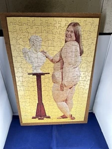 Vintage 1971 Bridget In The Buff Jigsaw Puzzle Glued To Hardboard - Picture 1 of 5