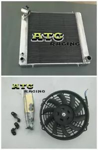 3 Row Radiator +Fan For Jaguar E-Type XKE Series 1 4.2L XK I6 1965 1966 1967 - Picture 1 of 8