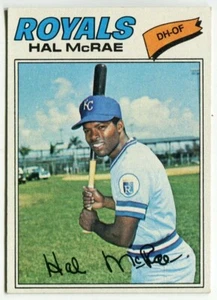 1977 Topps #340 Hal McRae Kansas City Royals - Picture 1 of 2