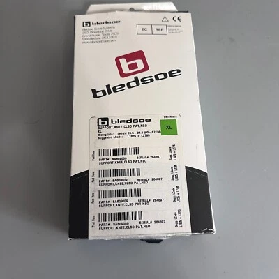 Soporte de rodilla Bledsoe XL muslo 23,5-26,5" #SA609009 NUEVO EN CAJA Foto 1 de 2