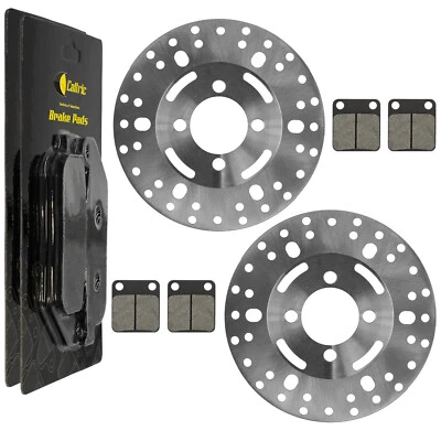 2x Disco de freno delantero L/R con pastillas de freno para Yamaha Kodiak 400 2x4 4x4 1999-2002 Foto 1 de 4