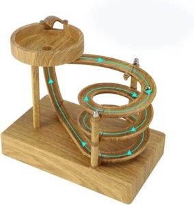Kinetic Perpetual Motion Machine Ornament Desk Non Stop Rolling Ball Toy Decor - Picture 1 of 6