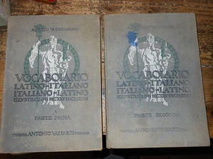 2 volumi Vocabolario Latino Italiano Ital. Lat. Ceccaroni Vallardi 1928 L1 ° - Picture 1 of 1