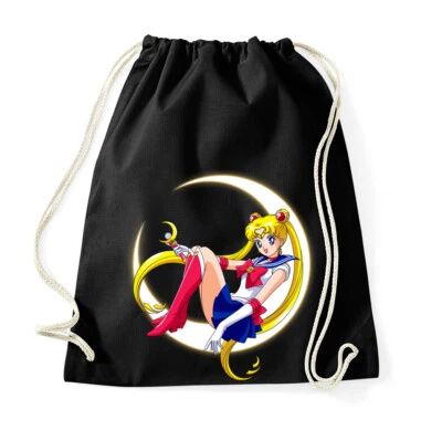 Youth Designz Baumwoll Beutel Turnbeutel Tasche Sailor Moon Manga Anime Vintage