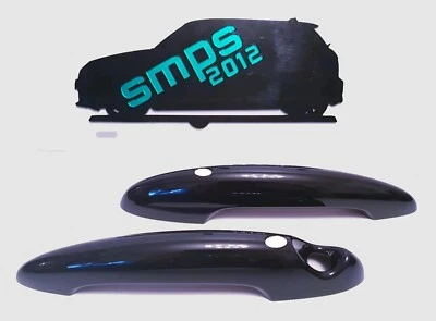 Mini R56 Piano Nero Lucido Maniglia Cover Con Comfort Attacco Foro, Keyless Voce - Immagine 1 di 4