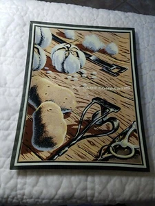 Vintage S.A. Camp Glas Tablett Baumwolle Branding Eisen Kartoffeln 9" x 7" - Bild 1 von 6