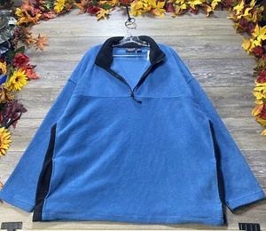 Trader Bay Sweatshirt Size 2XL Blue Long Sleeve 1/4 Neck Mock Pockets Sweater - Picture 1 of 12