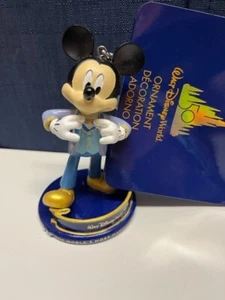 Disney World 50th Anniversary Mickey Figural Christmas Holiday Ornament - NWT - Picture 1 of 1