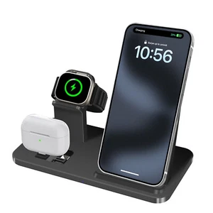 3In1 Wireless Charger Dock Station For Apple Watch Ultra/9/8/7  iPhone 15 14 13 - Picture 1 of 23