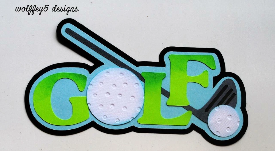 CRAFTECAFE GOLF NIÑO TÍTULO prehecho papel piezas álbum de recortes troquelado pieza página 3d Foto 1 de 1