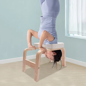 Yoga Headstand Bench Exercise Inversion Stool Workbench Upside Down Chair - Picture 1 of 24