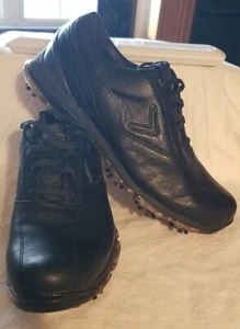 Callaway Men's Golf Cleats Size 9 Black Leather Upper M384-02 Sports Shoes Nice! - Picture 1 of 11