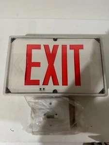 NEW PHILIPS EXIT SIGN, WET LOCATION, RED & WHITE HOUSING ER60MLD3RW - Picture 1 of 5