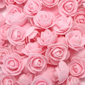 100pcs Artificial FOAM Rose Flower Heads - Baby Pink - Picture 1 of 1