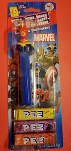 2019 MARVEL END GAME Movie PEZ Dispenser CAPTAIN MARVEL New on a Card!! - Picture 1 of 2