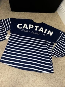 Disney Cruise Line Captain Spirit Jersey Size XL Nautical Stripes Kids DCL - Picture 1 of 4