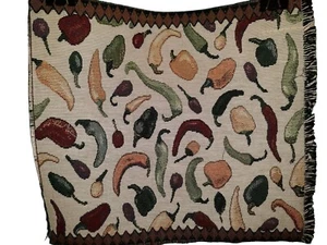 4 Precut Unfinished Chili Pepper Southwestern 12"x13" Tapestry Placemat Wall Art - Picture 1 of 9