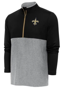 Antigua Men’s New Orleans Saints Zone Black 1/4 Zip Pullover Jacket 2XL XXL NFL - Picture 1 of 9