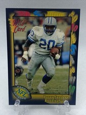 1991 Wild Card Promo Prototype #2 Barry Sanders Detroit Lions
